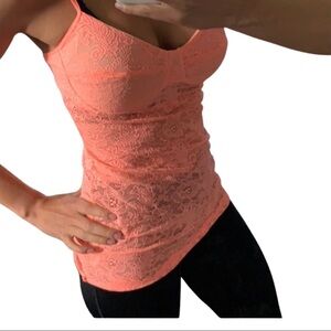 Wilfred orange lace bra top tank top